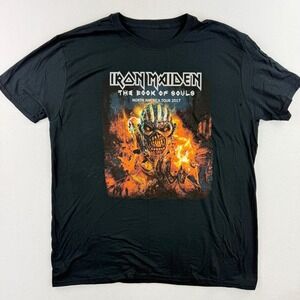 Iron Maiden 2017 Tour Tshirt The Book Of Souls Size XL‎ Black